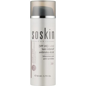 Купити - Soskin C-Vital Intensive Care Anti-Wrinkles SPF20 - Інтенсивний крем від зморшок з вітаміном С та ретинолом