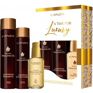 Купити - L'anza Keratin Healing Oil Holiday Trio Box - Подарунковий набір для волосся