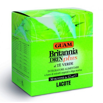 Купити - GUAM Britannia Dren Plus - Харчова добавка з дренажним ефектом зі смаком зеленого чаю