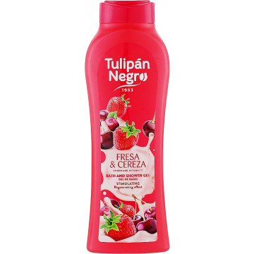 Купити - Tulipan Negro "Strawberry and cherry" Shower Gel - Гель для душу "Полуниця та вишня"
