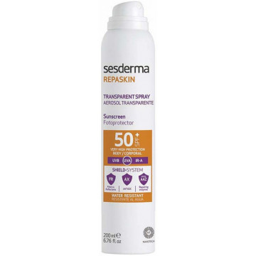 Купити - Sesderma Repaskin Transparent Spray SPF50+ - Прозорий сонцезахисний спрей для тіла