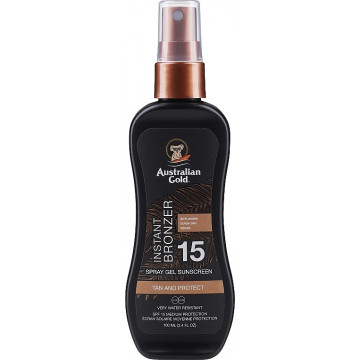 Купити - Australian Gold Spray Gel bronzer - Сонцезахисний спрей-гель з бронзатором SPF 15
