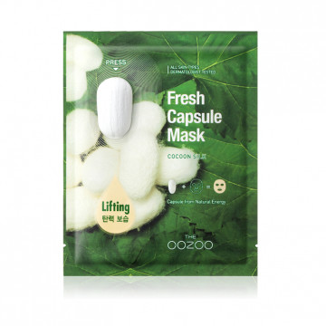 Купити - The Oozoo Fresh Capsule Mask Cocoon Silk - Маска з капсулою-активатором з екстрактом шовку для ліфтингу і зволоження
