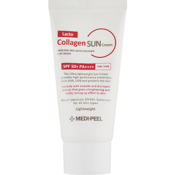 Купити - Medi Peel Red Lacto Collagen Sun Cream SPF50 - Сонцезахисний крем з колагеном та лактобактеріями