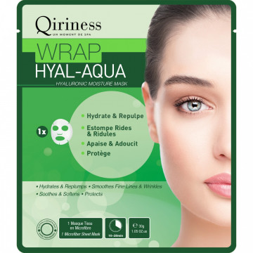 Купити - Qiriness Wrap Hyal-Aqua /Hyaluronic Moisture Mask - Гіалуронова зволожуюча і омолоджуюча тканинна маска