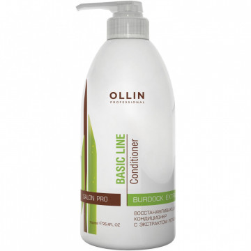 Купити - OLLIN Basic Line Reconstructing Conditioner with Burdock Extract - Відновлюючий кондиціонер з екстрактом реп'яха