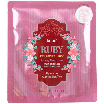Купити - Petitfee & Koelf Ruby & Bulgarian Rose Hydrogel Mask Pack - Гідрогелева маска для обличчя з рубіном Купити - Petitfee & Koelf Ruby & Bulgarian Rose Hydrogel Mask Pack - Гідрогелева маска для обличчя з рубіном