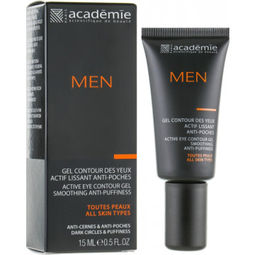 Купити - Academie Men Eye Contour Gel - Гель для контуру очей від набряків і зморшок