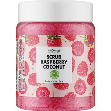 Купити - Top Beauty Scrub Raspberry Coconut - Скраб для тіла та обличчя (малина)