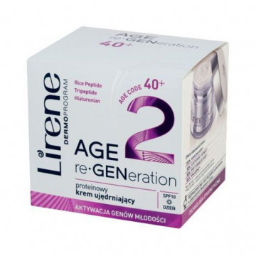 Купити - Lirene Age re-GENeration Strengthening Day Cream 40+ SPF 10 - Денний зміцнюючий крем для обличчя "Активація 40+"