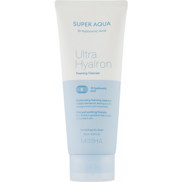 Купити - Missha Super Aqua Ultra Hyalron Foaming Cleanser - Зволожуюча пінка для вмивання