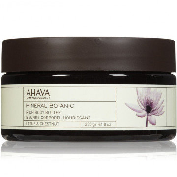 Купити - Ahava Mineral Botanic Rich Body Butter Lotus & Chestnut - Крем-масло для тіла живильний Лотос і Солодкий каштан