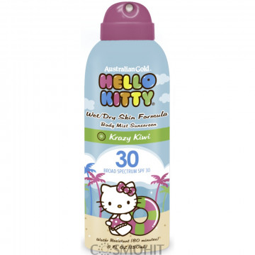 Купити - Australian Gold Hello Kitty Paradise Pineapple SPF 30 - Сонцезахисний спрей аерозоль для дітей SPF 30