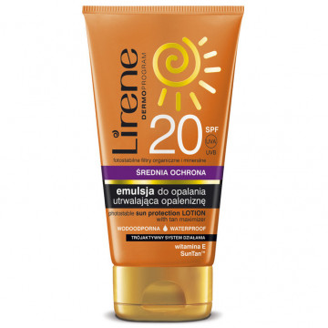 Купити - Lirene Sun Care Moisturizing Balm SPF20 - Водостійкий лосьйон для засмаги SPF20