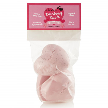 Купити - I Love Raspberry Ripple Love Heart Soaps - Мило "Малина"