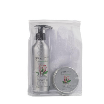 Купити - Greenland Giftset Scrub Glove Dragon Fruit-White Tea - Набір для тіла з масажною рукавицею Пітайя-Білий чай Купити - Greenland Giftset Scrub Glove Dragon Fruit-White Tea - Набір для тіла з масажною рукавицею Пітайя-Білий чай