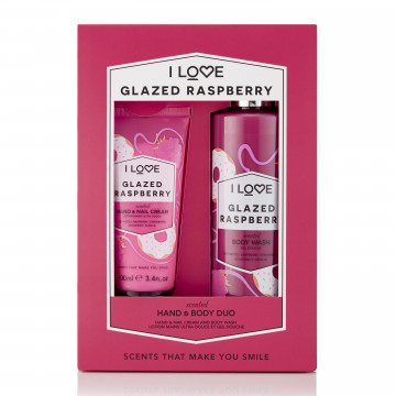 Купити - I Love Glazed Raspberry Hand & Body Duo Gift Set - Подарунковий набір "Глазурована малина"