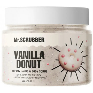 Купити - Mr.Scrubber Vanila Donut Creamy Hands & Body Scrub - Крем-скраб для рук та тіла з ароматом ванільного пончика