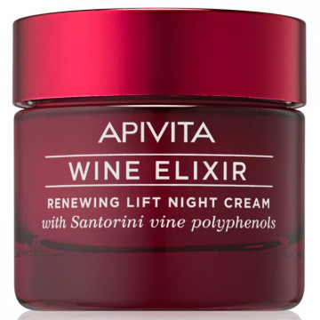 Купити - Apivita Wine Elixir Anti-Wrinkle And Firming Night Cream - Відновлюючий нічний крем-ліфтинг з поліфенолами вина регіону Санторіні