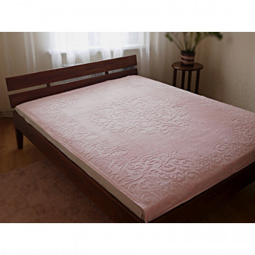 Купити - Pavia Monogram Pink - Простирадло-покривало (світло-рожевий)