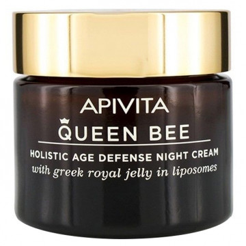 Купити - Apivita queen bee holistic age defense night cream - Нічний крем для відновлення пружності шкіри