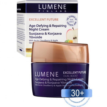 Купити - Lumene Excellent Future Dual Boost Age-Defying And Repairing Night Cream - Нічний крем відновлюючий проти старіння шкіри