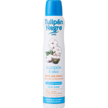 Купити - Tulipan Negro Body Deo Spray - Дезодорант-спрей "Бавовна та тальк"