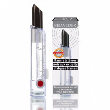 Купити - Belweder lip balm with extract of brown seaweed - Чорний бальзам для губ з екстрактом бурих водоростей