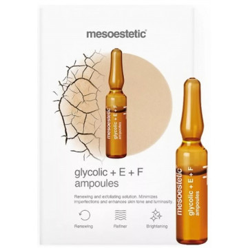 Купити - Mesoestetic Ampoules Glycolic Acid 10% + Vit. Е + F - Ампули з гліколевою кислотою з вітамінами Е+F