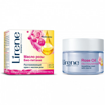 Купити - Lirene Rose Oil Cream - Розгладжуючий крем з маслом троянди «Біо-харчування»