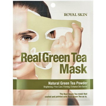 Купити - Royal Skin Real Green Tea Mask - Маска для обличчя з екстрактом зеленого чаю