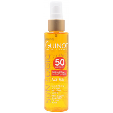 Купити - Guinot Age Sun Anti-Ageing Sun Dry Oil Body SPF50 - Антивікова суха олія від сонця для тіла