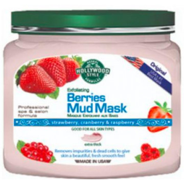 Купити - Hollywood Style Exfoliating Berries Mud Mask - Відлущує грязьова маска з ягодами