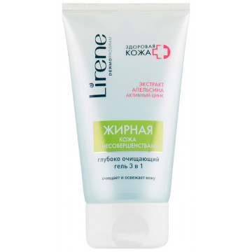 Купити - Lirene Deep Purifying Gel 3 in 1 Oily Skin with Imperfection - Глибоко очищуючий гель для обличчя 3 в 1