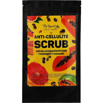Купити - Top Beauty Anti-cellulite Scrub - Антицелюлітний кавовий скраб для тіла "Грейпфрут-папая"