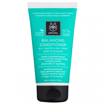 Купити - Apivita propoline balancing conditioner for oily roots&dry ends - Кондиціонер для волосся з жирними корінням і сухими кінчиками "Баланс"