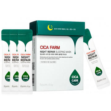 Купити - FarmStay Cica Farm Night Repair Sleeping Mask - Відновлююча нічна маска для обличчя з азіатською центеллою