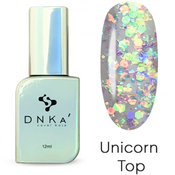 Купити - DNKa Unicorn Top - Топ для гель лаку без липкого шару з каміфубуками