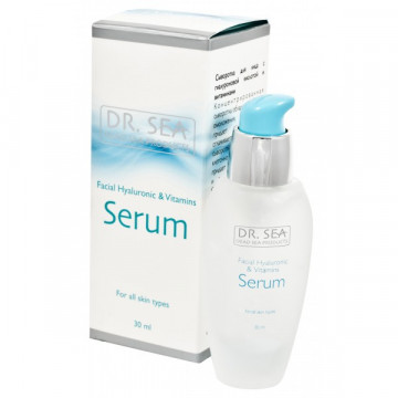 Купити - Dr. Sea Facial Hyaluronic & Vitamins Serum - Сироватка для обличчя з гіалуроновою кислотою і вітамінами