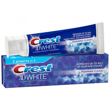 Купити - Crest 3D White Foaming Clean Whitening Toothpaste - Відбілююча зубна паста