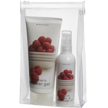 Купити - Greenland Fruit Extracts Set Raspberry - Набір Малина (гель для душу 200 мл + масло для тіла і масажу 100 мл)