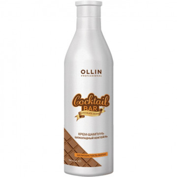 Купити - OLLIN Cocktail Bar Hair Cream Shampoo Chololate Shake - Крем-шампунь для об'єму і шовковистості волосся "Шоколадний коктейль"