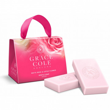 Купити - Grace Cole Gentle Soap White Rose&Lotus Flower - Подарунковий набір "Роза і квіти лілії"