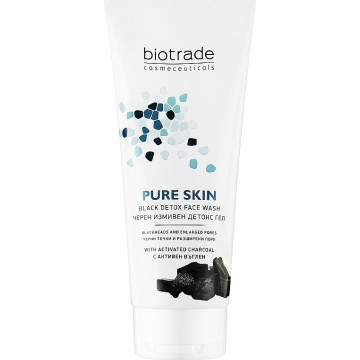 Купити - Biotrade Pure Skin Black Detox Face Wash - Чорний гель-детокс для вмивання