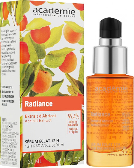 Academie Radiance 12H Serum - Абрикосова сироватка для обличчя "12 годин сяйва"