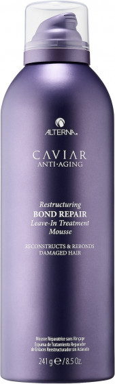 Alterna Caviar Anti-Aging Restructuring Bond Repair Leave-In Treatment Mousse - Термозахисний відновлюючий мус для волосся з екстрактом чорної ікри