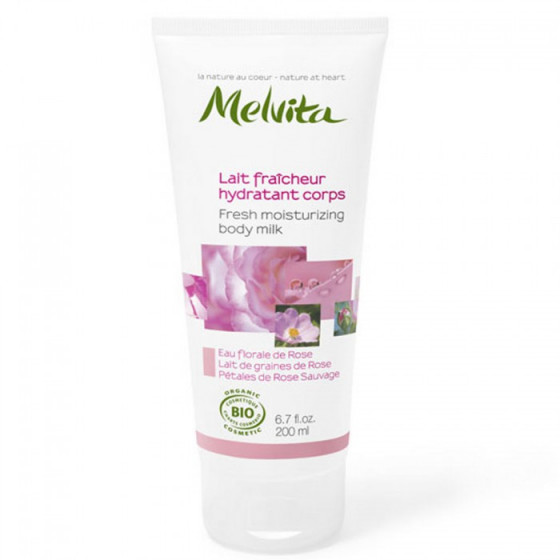 Melvita Nectar De Rose Fresh Moisturizing Body Milk - Освіжаюче і зволожуюче молочко для тіла "Рожевий нектар"