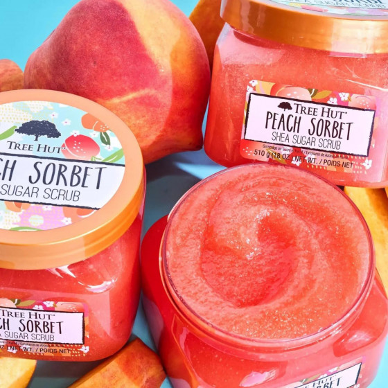 Tree Hut Peach Sorbet Sugar Scrub - Скраб для тіла "Персиковий сорбет" - 5