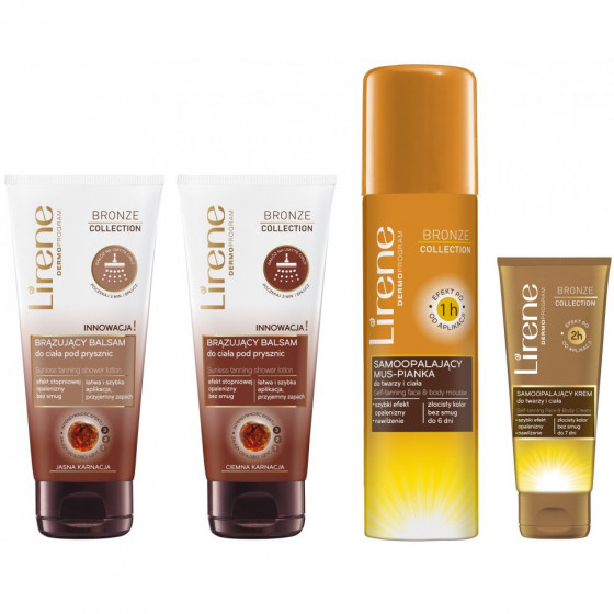 Lirene Bronze Sunless Tanning Shower Lotion Light Skin - Бальзам для душу з автозасмагою для світлої шкіри - 1
