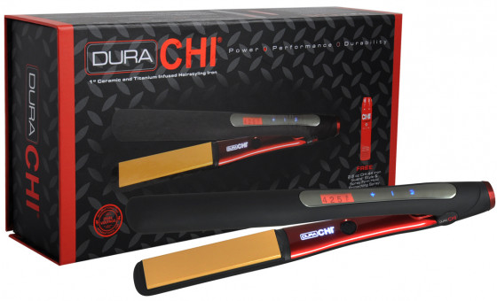 CHI Dura 1 Ceramic and Titanium Infused Hairstyling Iron - Професійна праска для волосся - 1